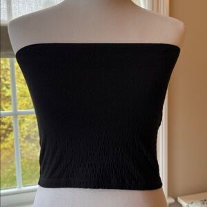 Black Strapless Tube Top